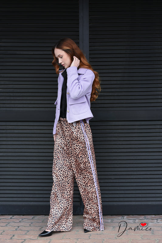 Giacca elegante textured bottoni oro