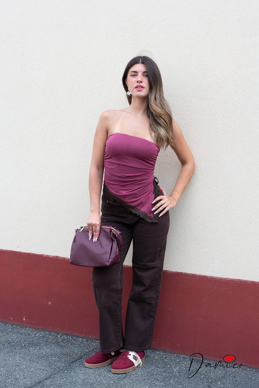 Top a fascia svasato pizzo
