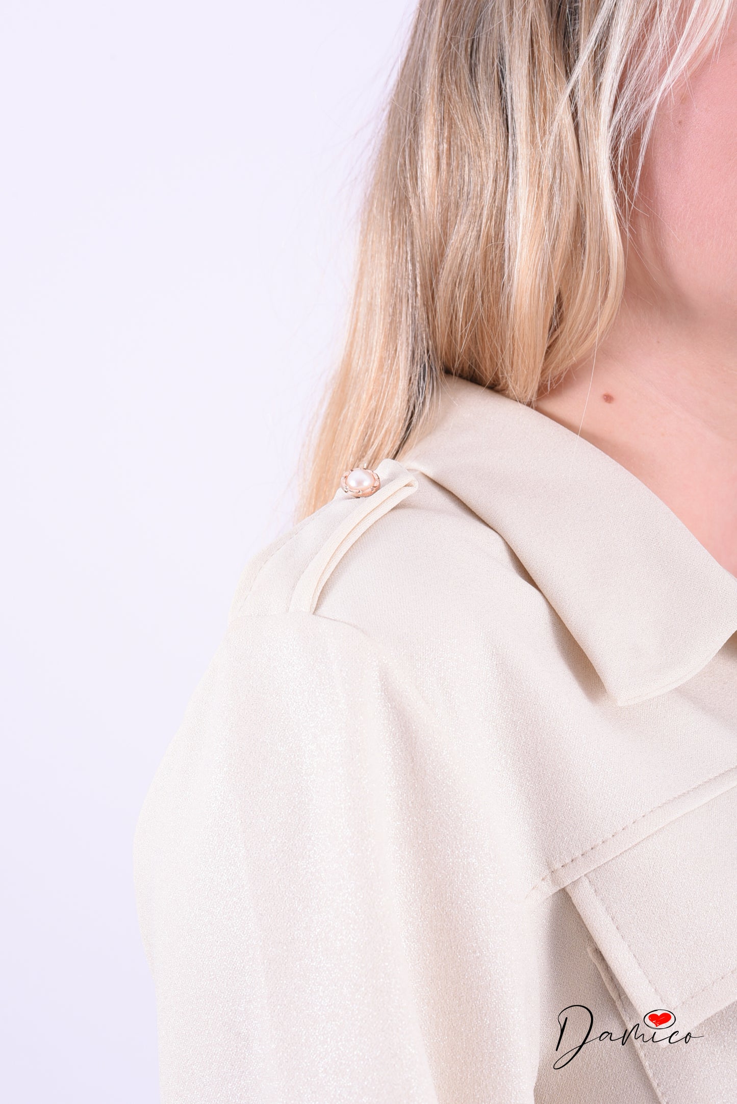 Camicia bottoni perla