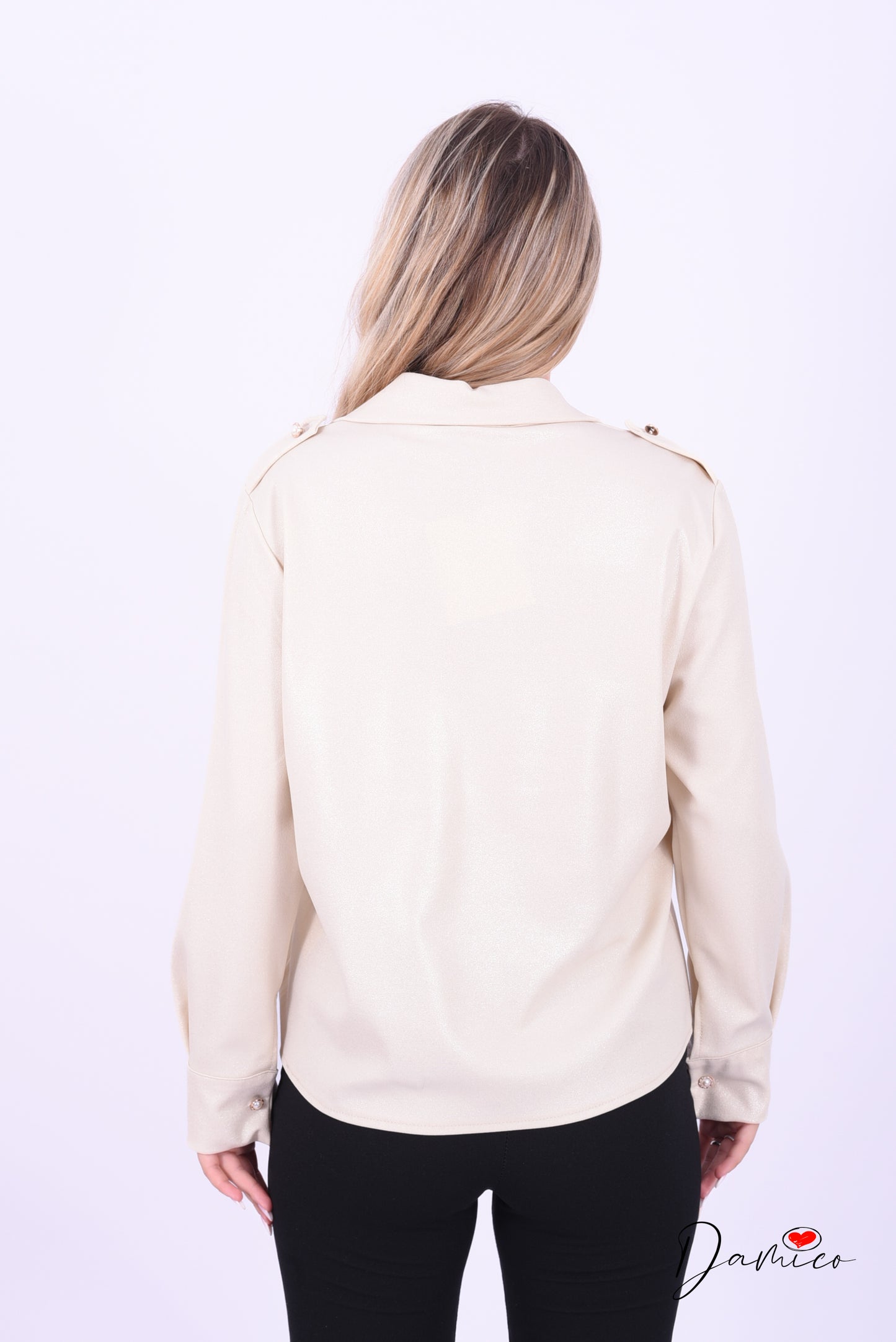 Camicia bottoni perla