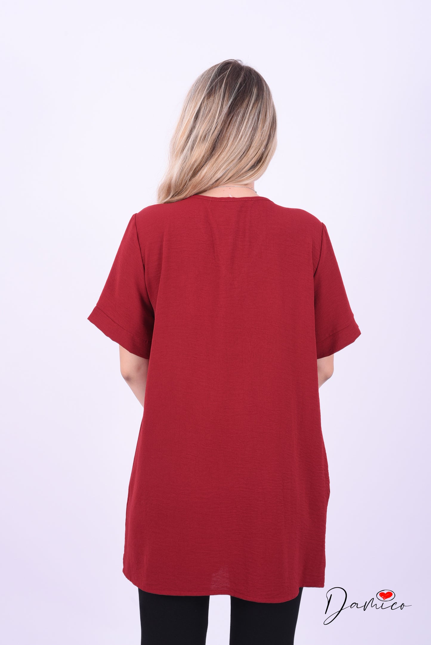 Blusa large scollo a V
