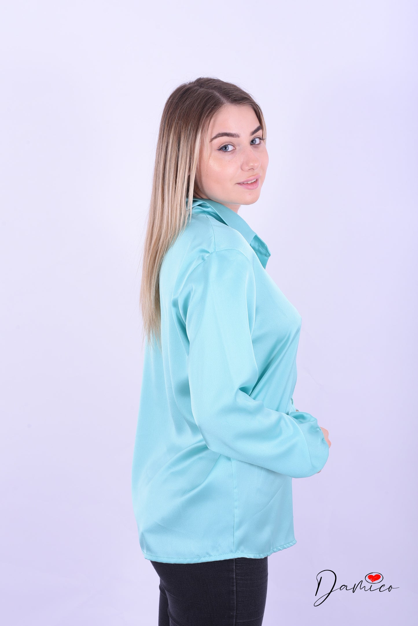 Camicia slim satin