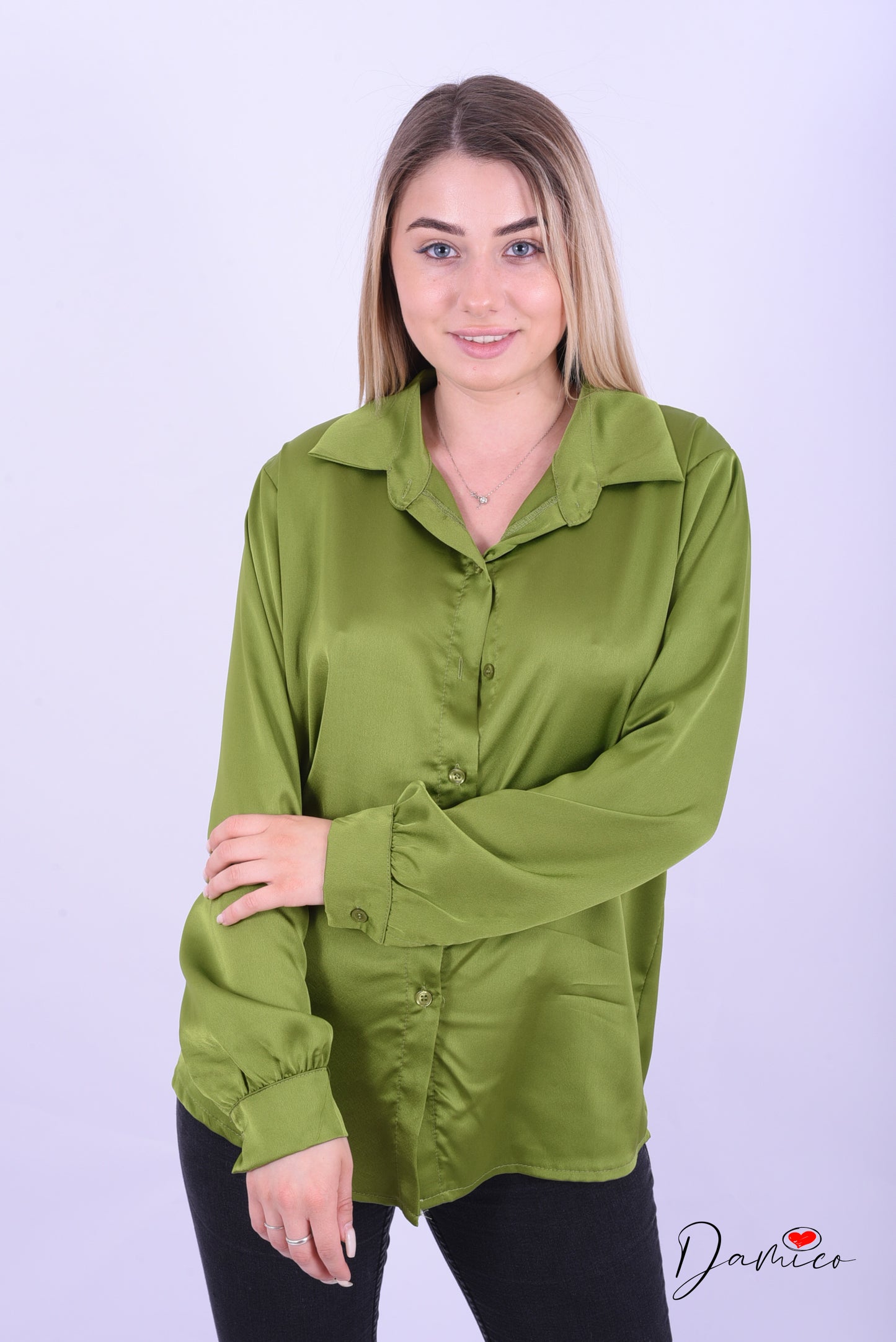 Camicia slim satin