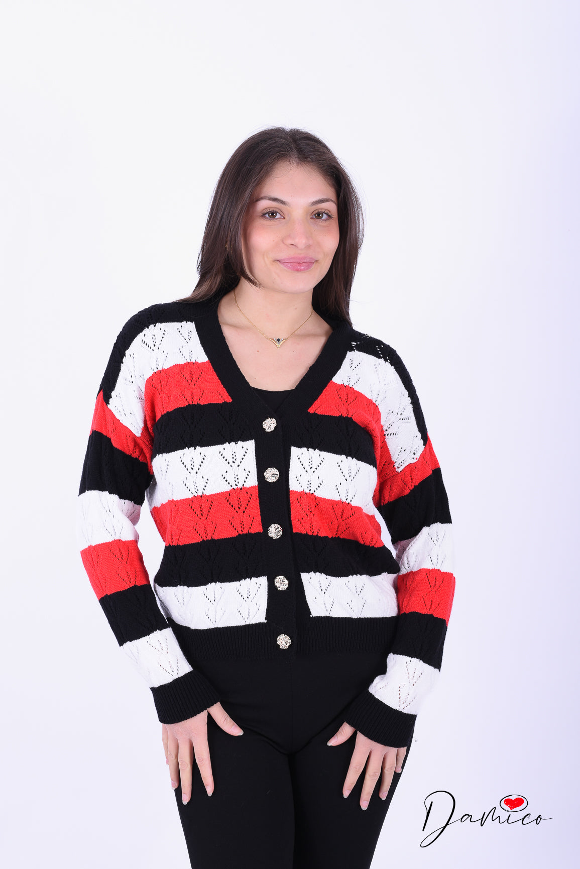 Cardigan tris stripes