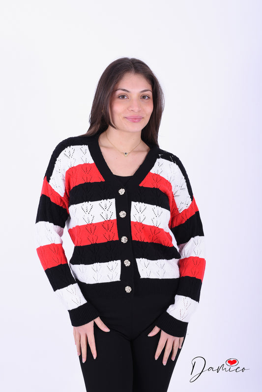 Cardigan tris stripes