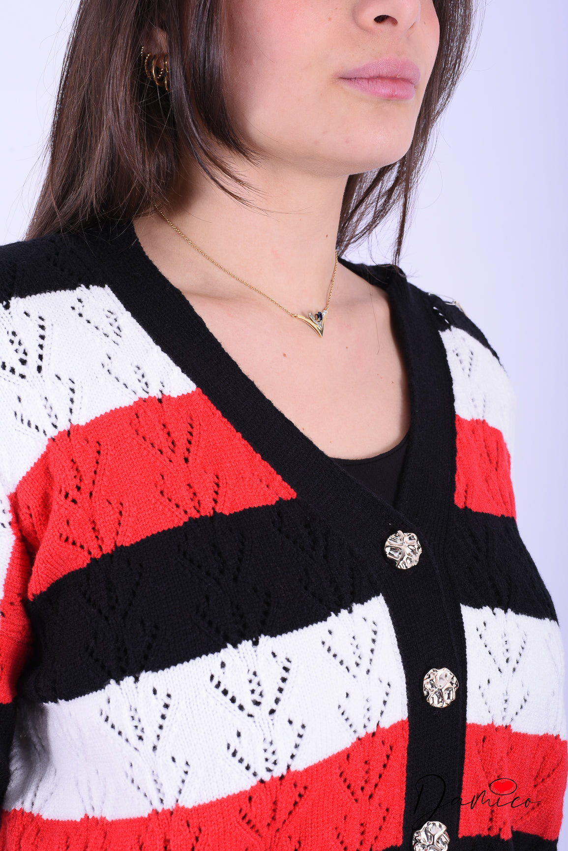 Cardigan tris stripes