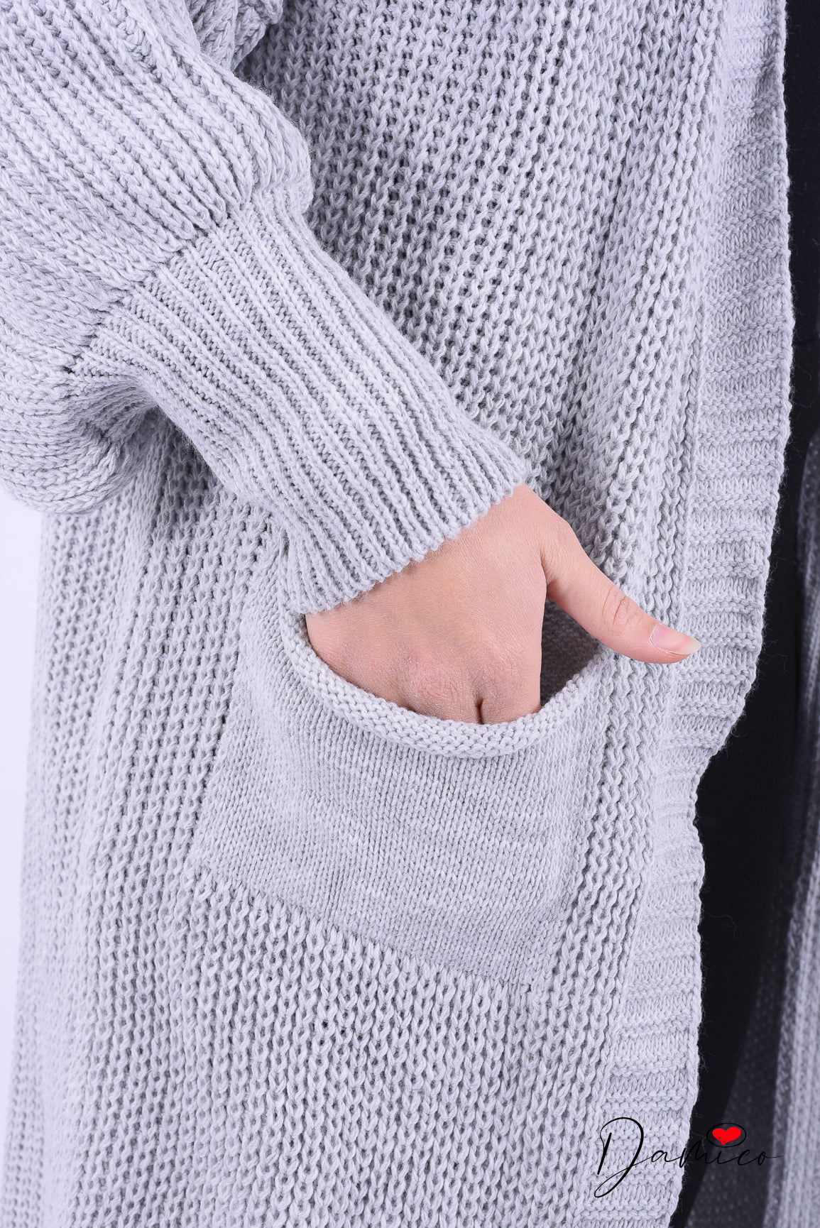 Cardigan lungo con tasche