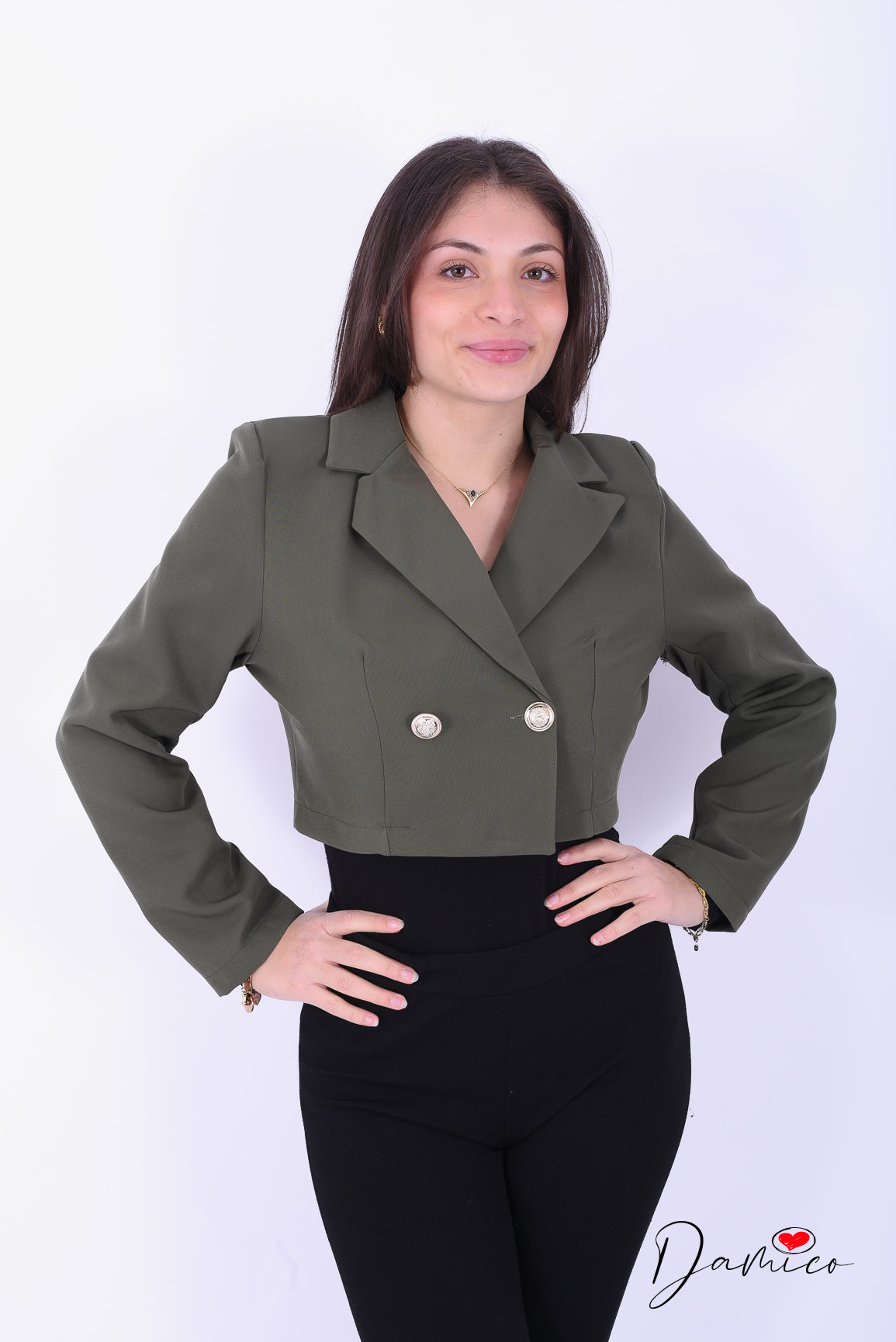 Blazer corto doppio petto