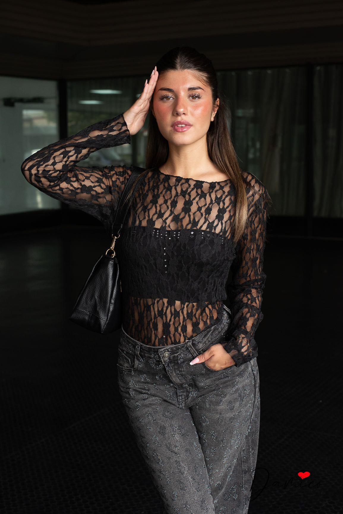 Maglia pizzo bubble
