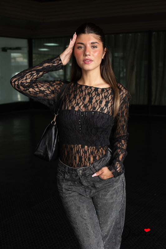 Maglia pizzo bubble