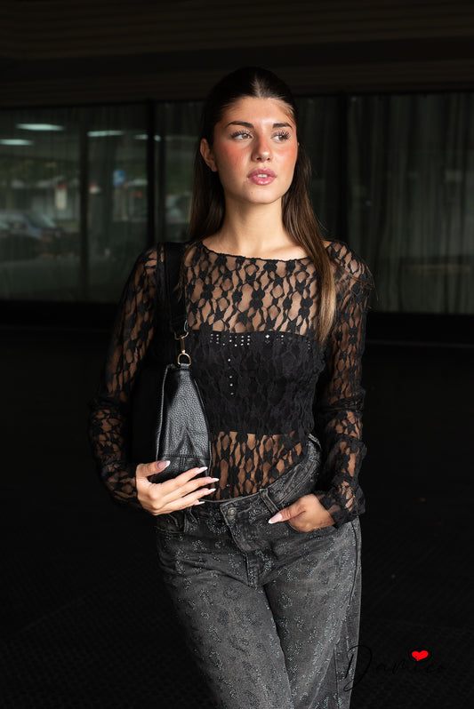 Maglia pizzo bubble