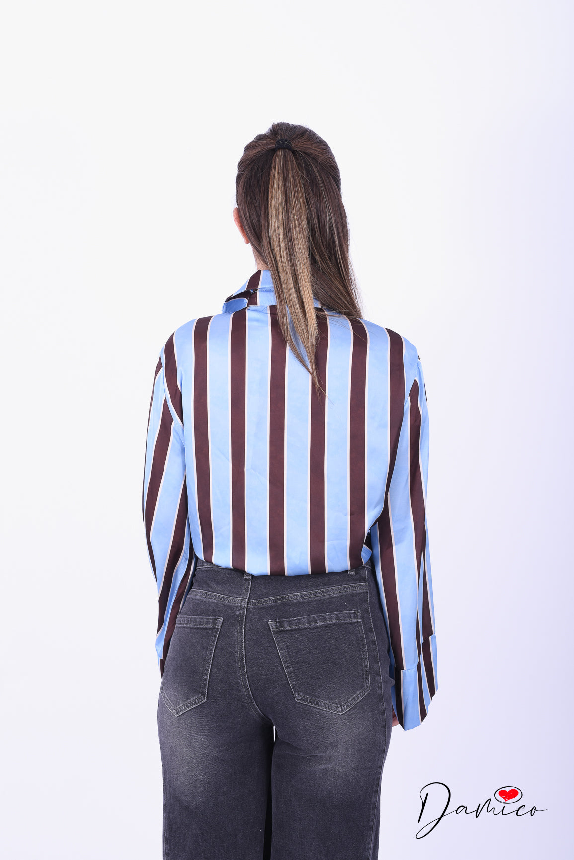 Camicia satin a 3 righe