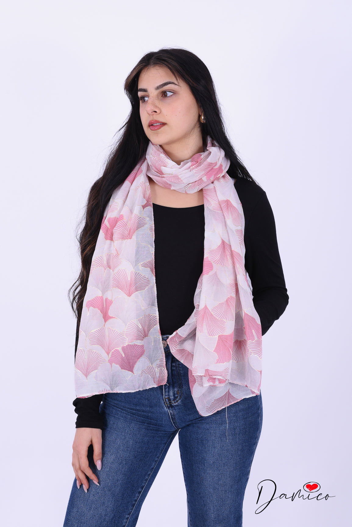 Pashmina foglie ginkgo
