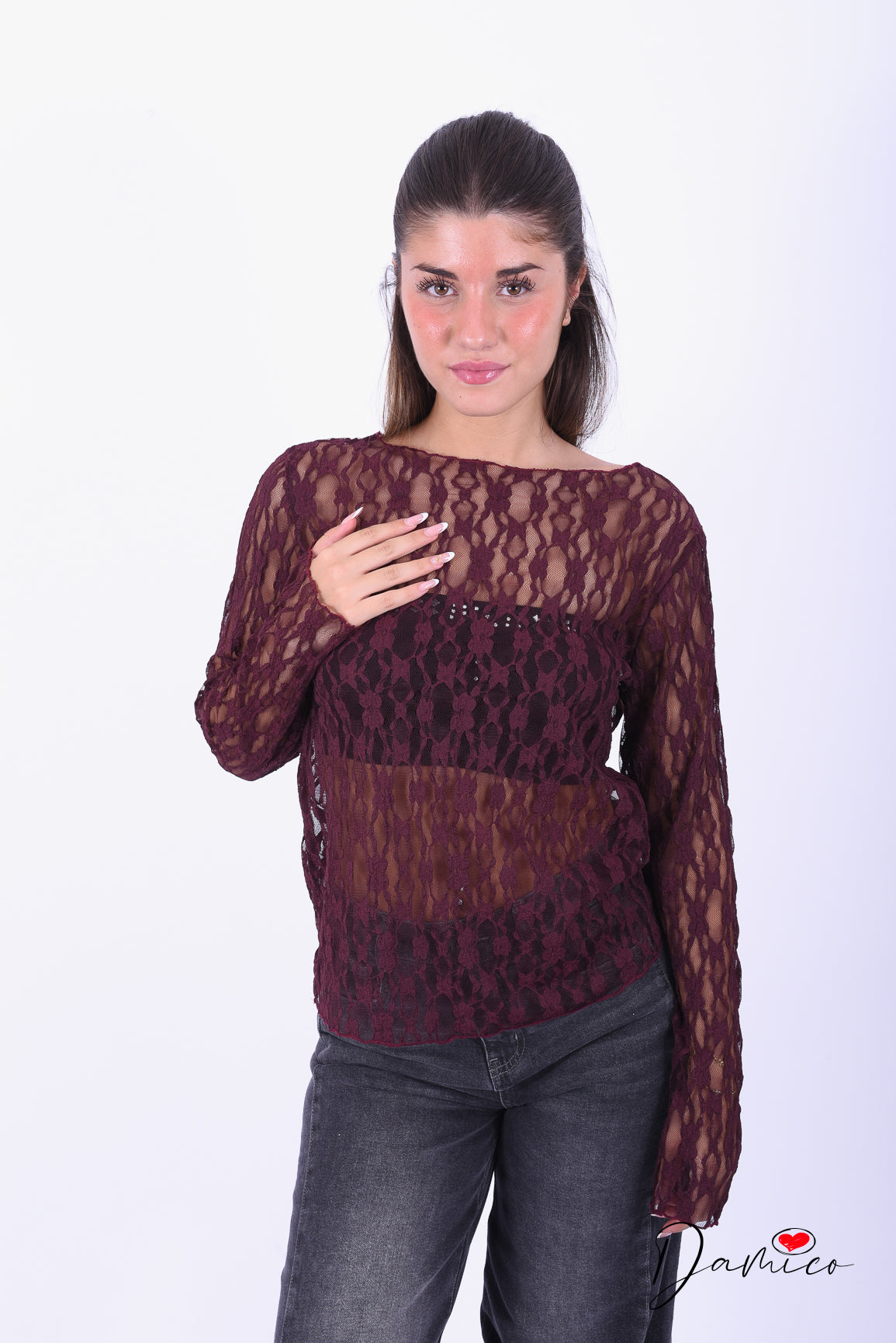 Maglia pizzo bubble