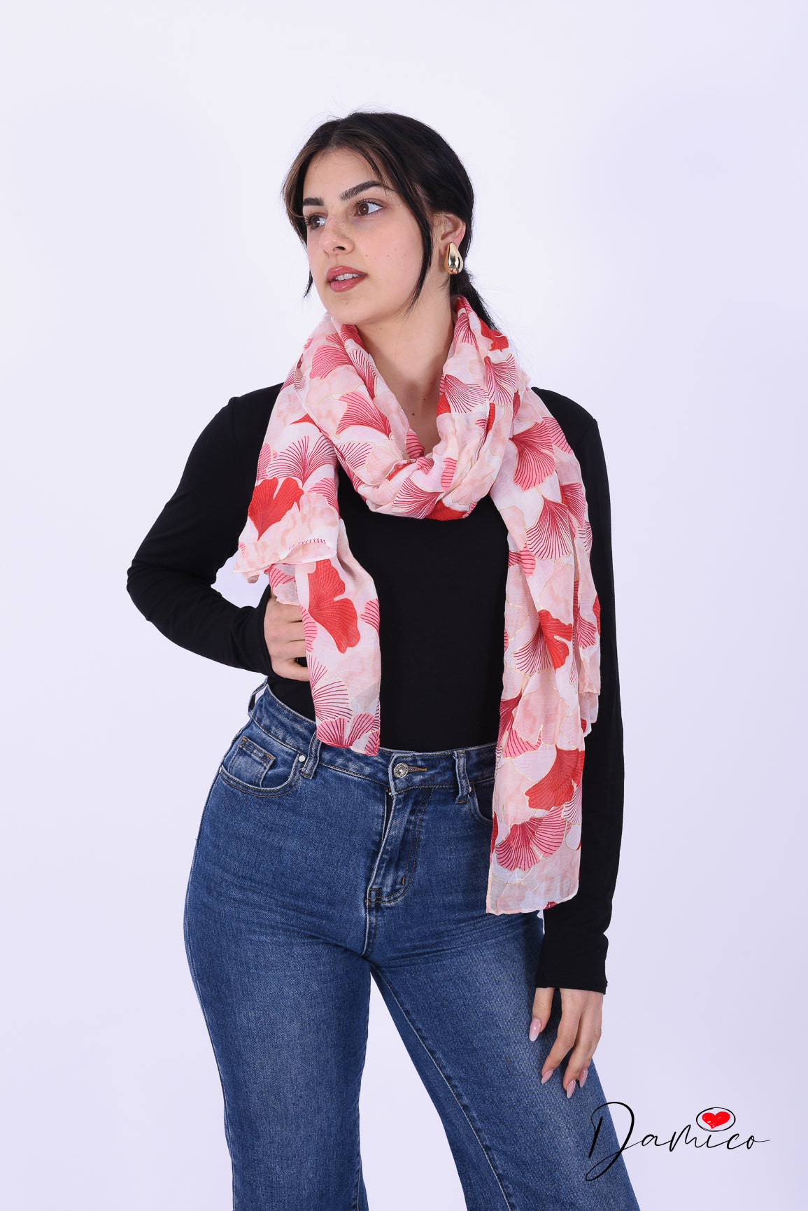 Pashmina foglie ginkgo