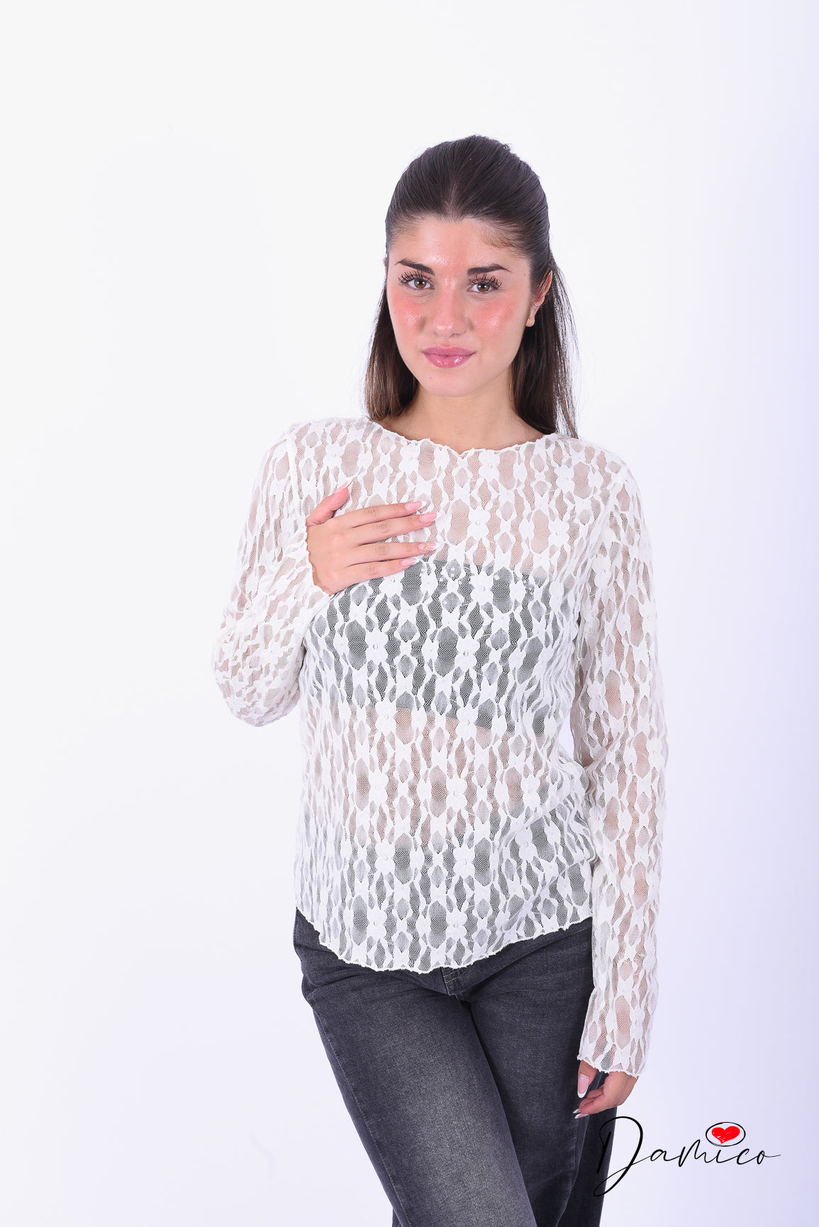 Maglia pizzo bubble