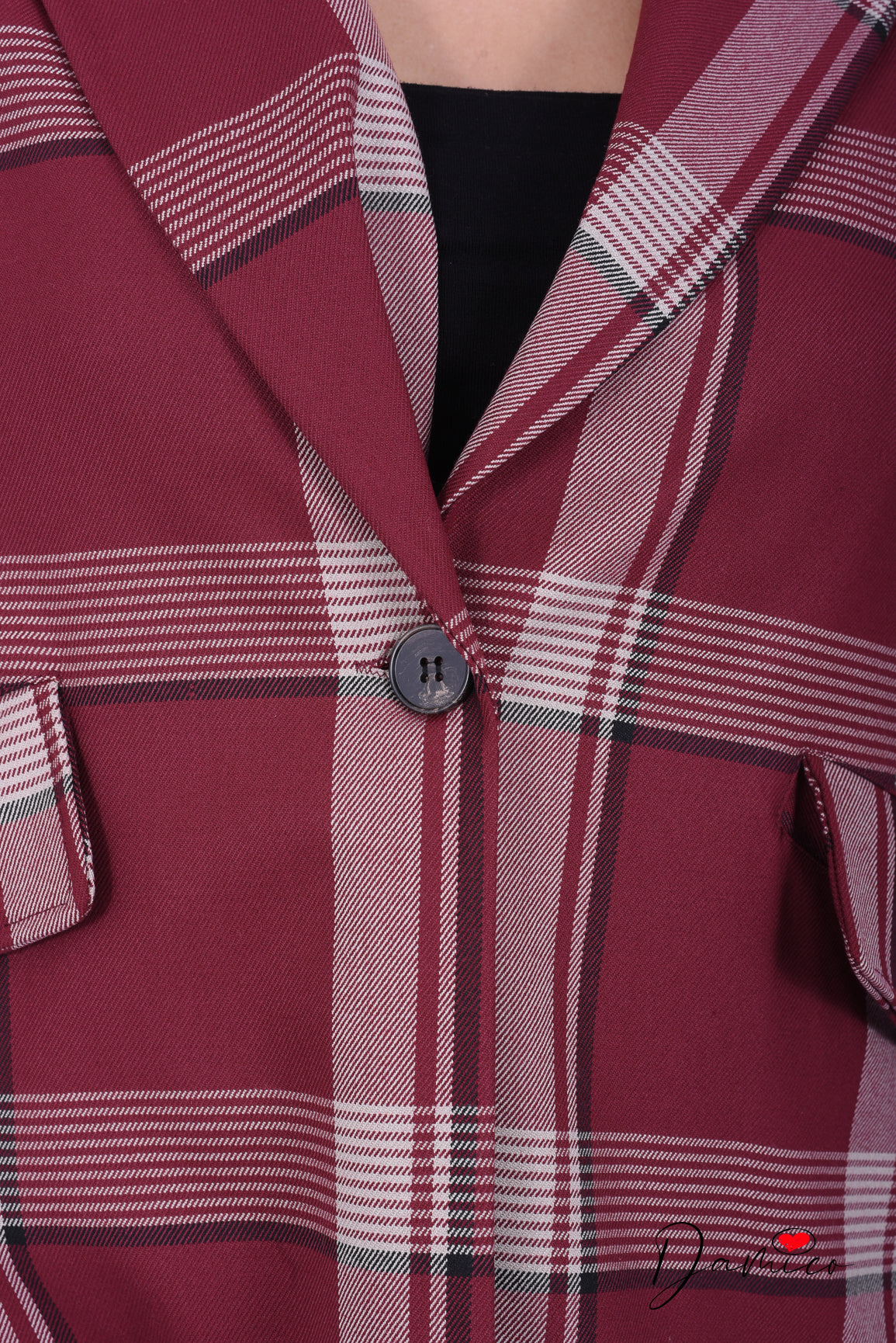 Blazer Tartan con bottone