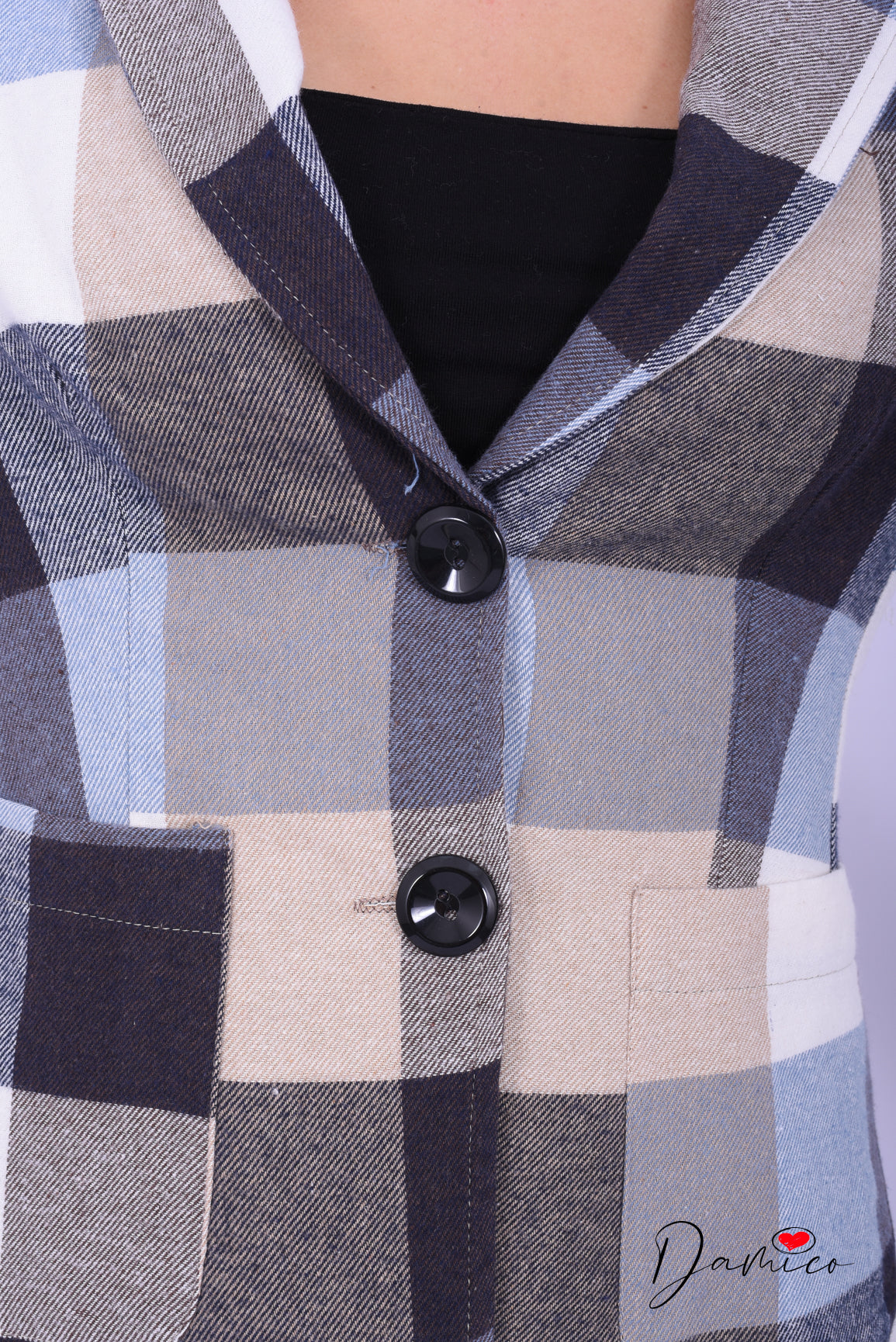 Blazer panno a quadri