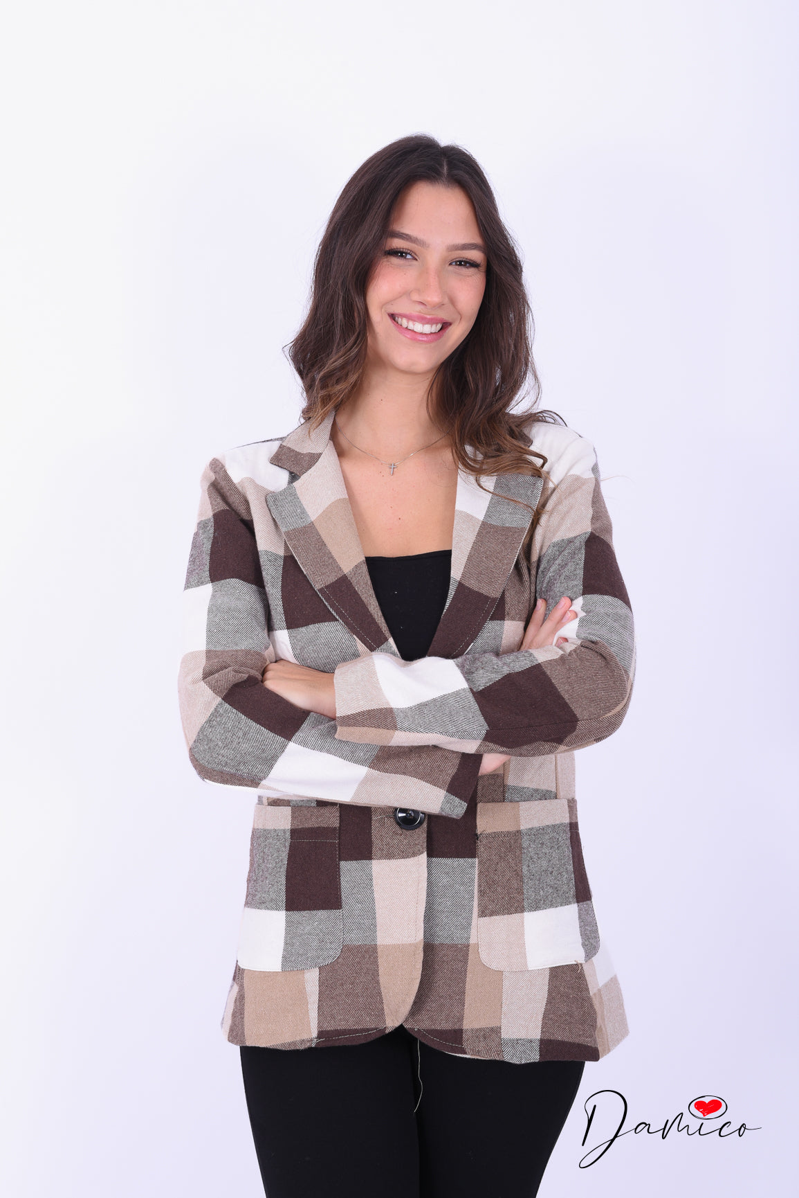 Blazer panno a quadri