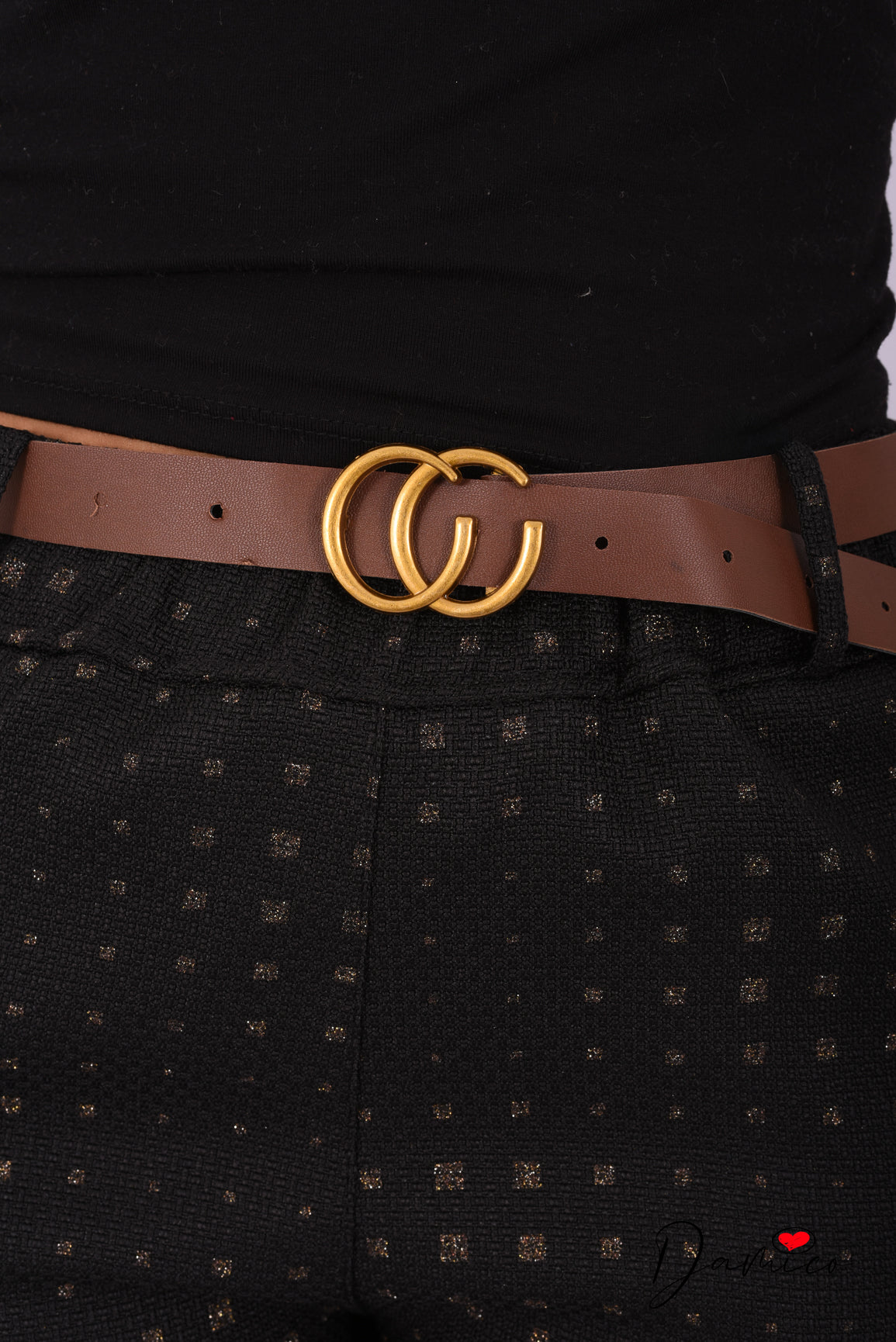 Pantalone textured pois