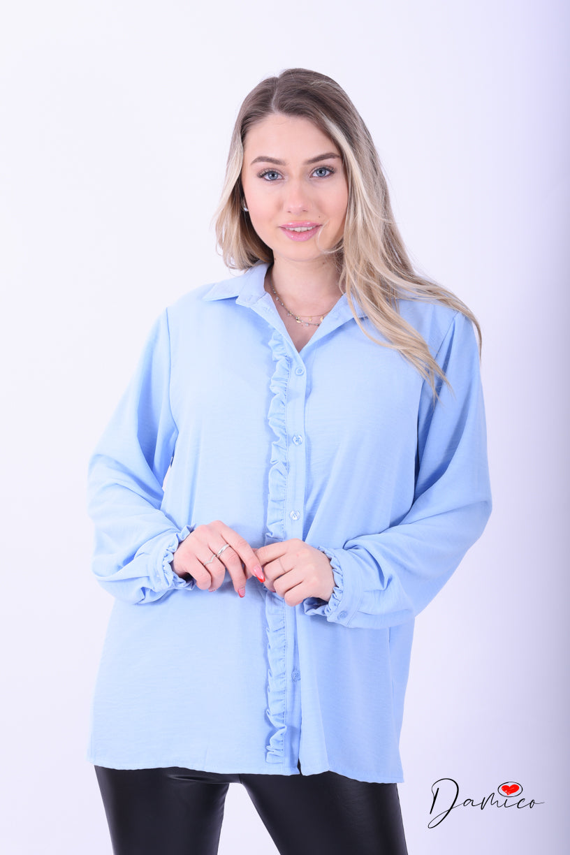 Camicia con rouches