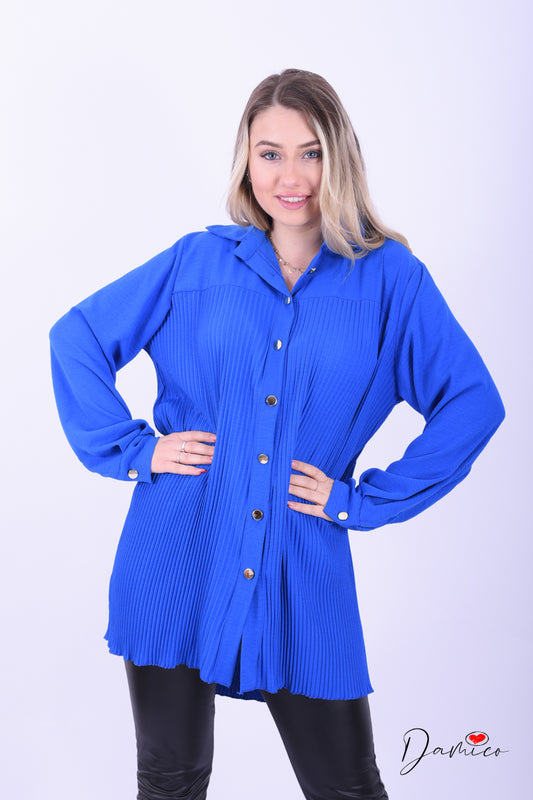 Camicia over plissettata