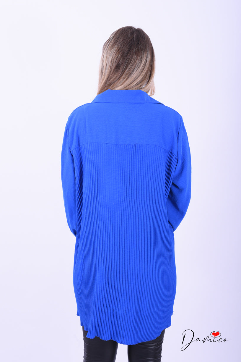 Camicia over plissettata