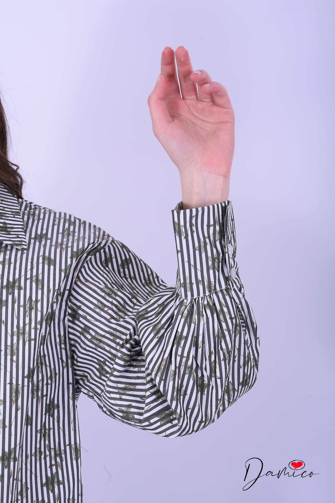 Camicia a righe multiflowers