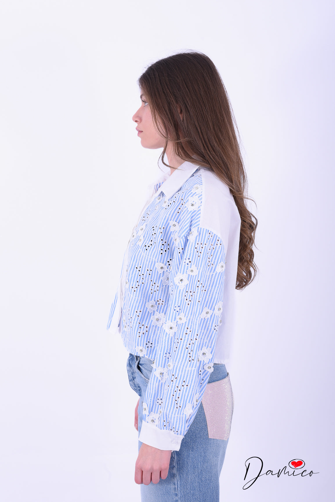 Camicia strass flowers