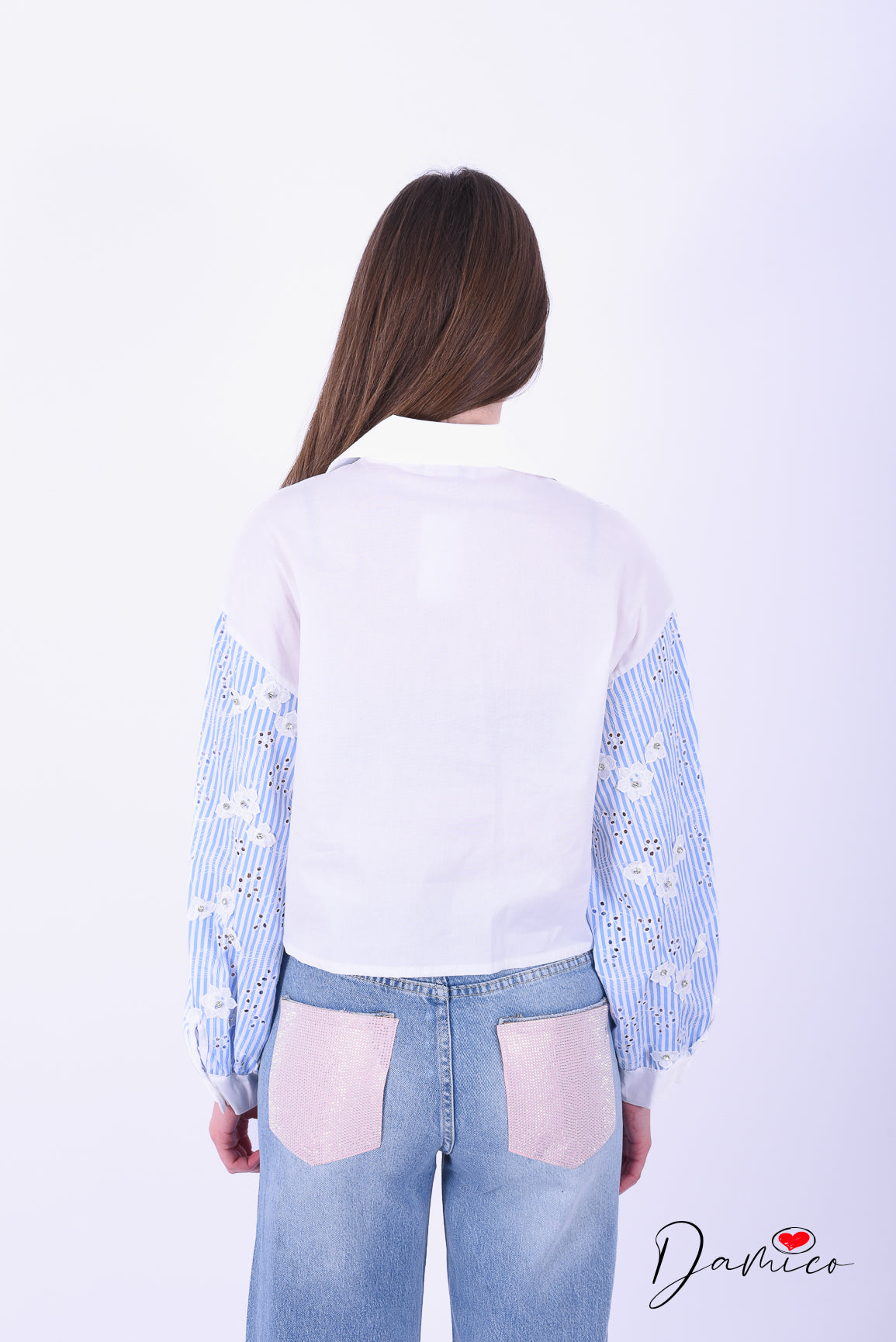 Camicia strass flowers