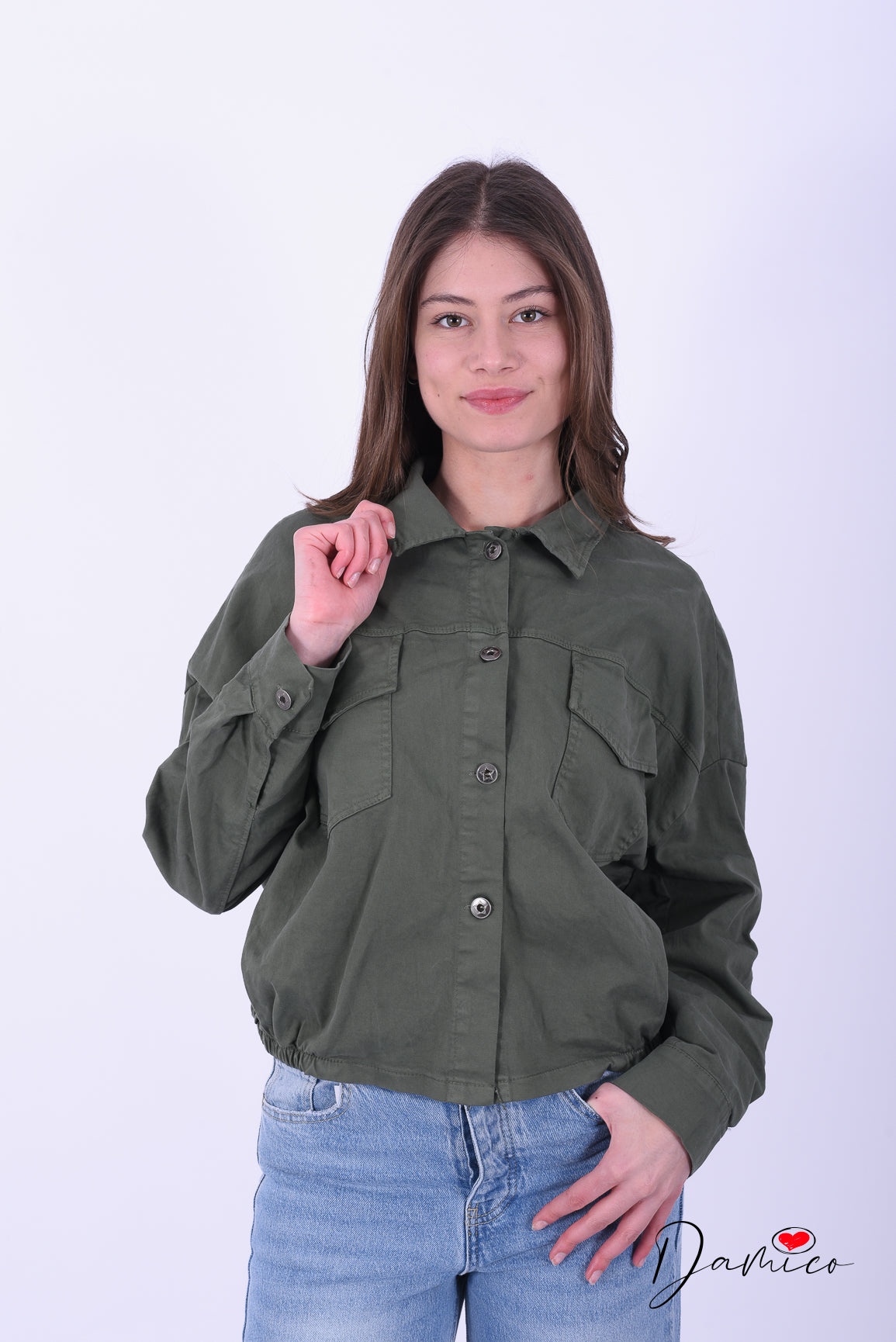 Giacca over doppio tascone