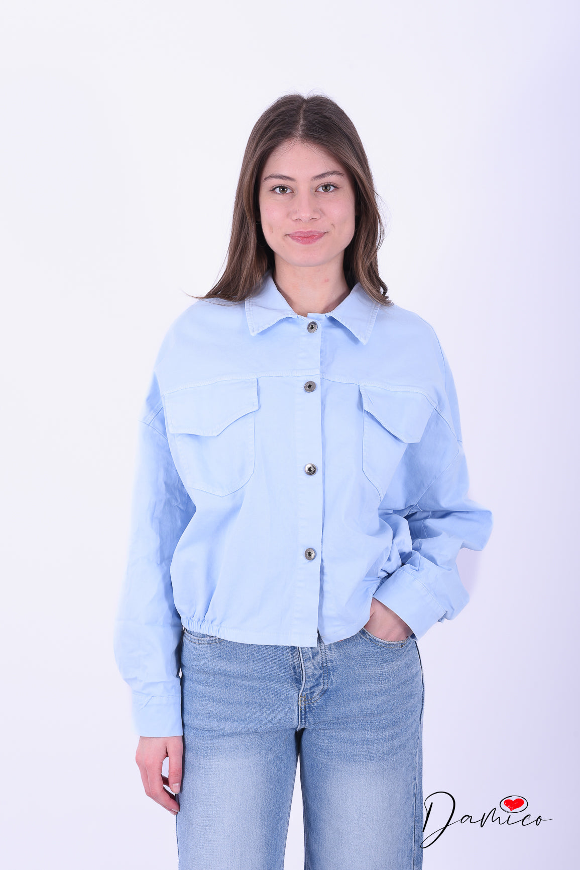 Giacca over doppio tascone