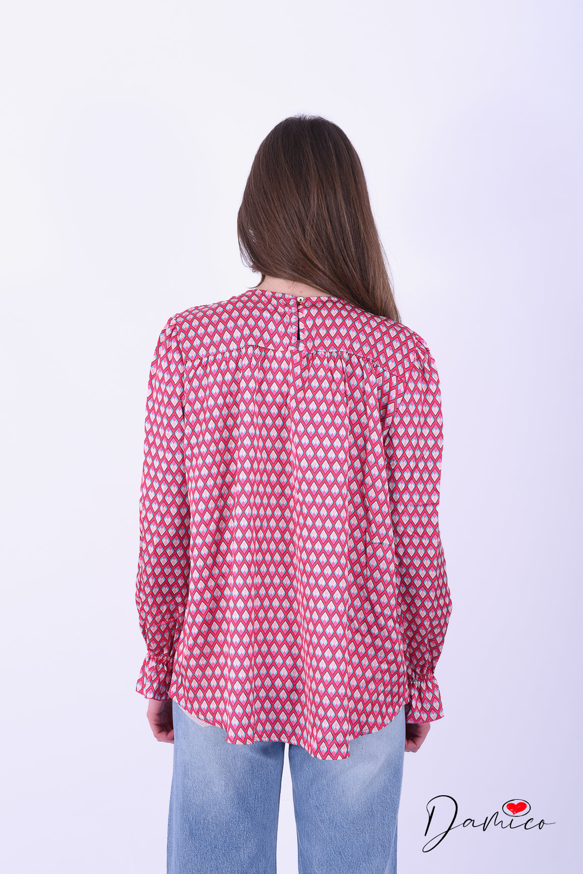 Blusa satinata rombi