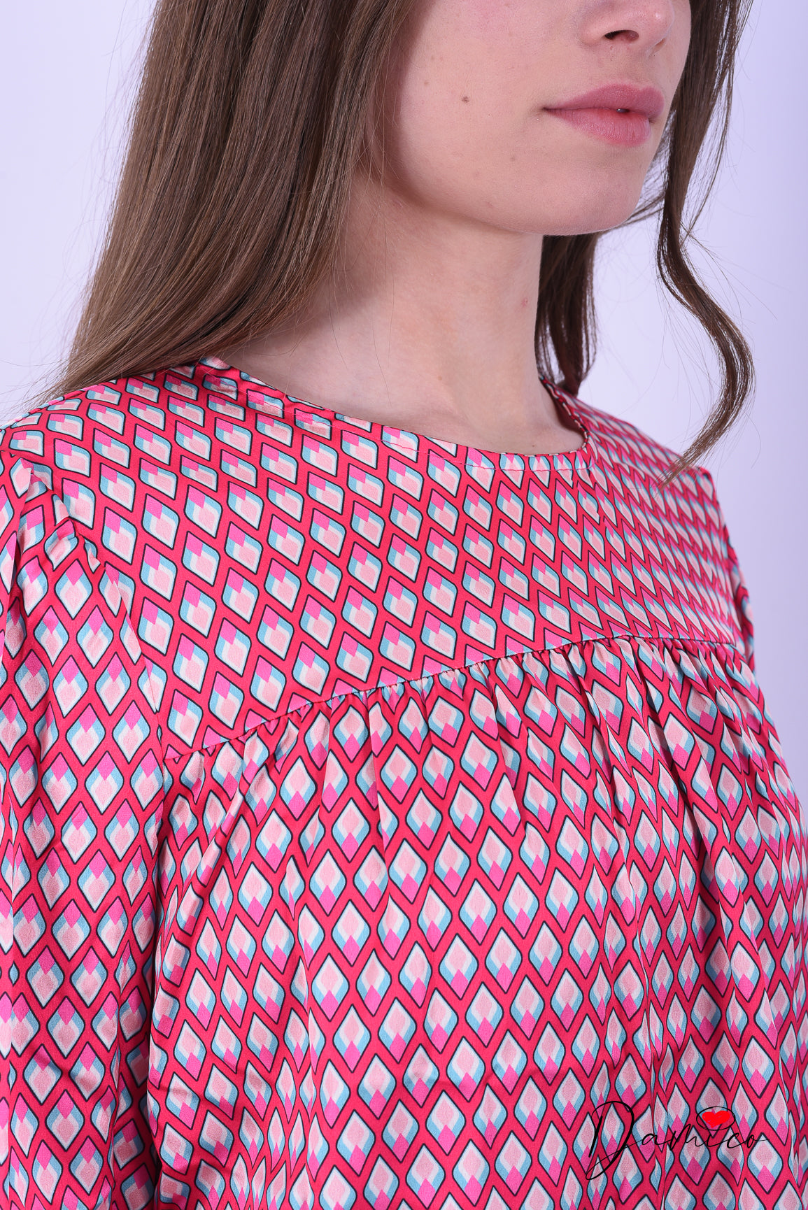 Blusa satinata rombi