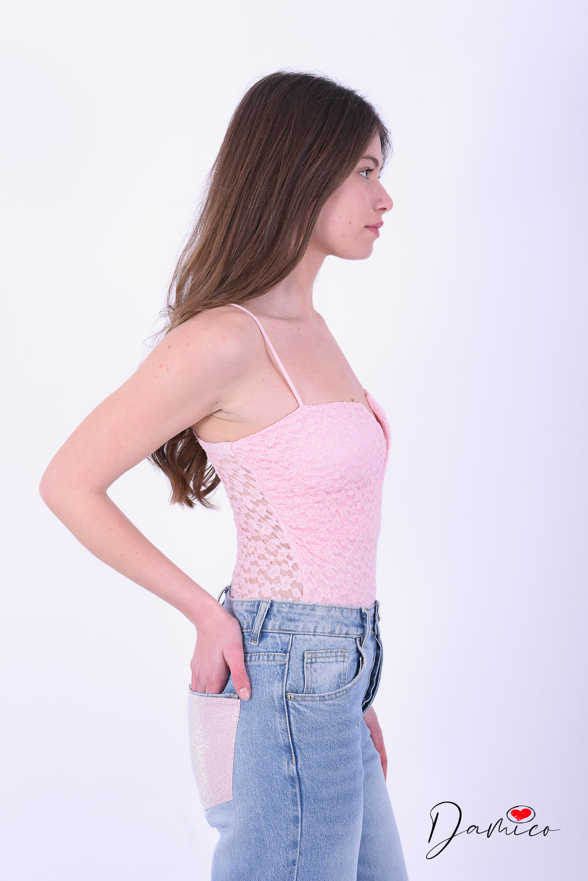Body V rigida pizzo bubble