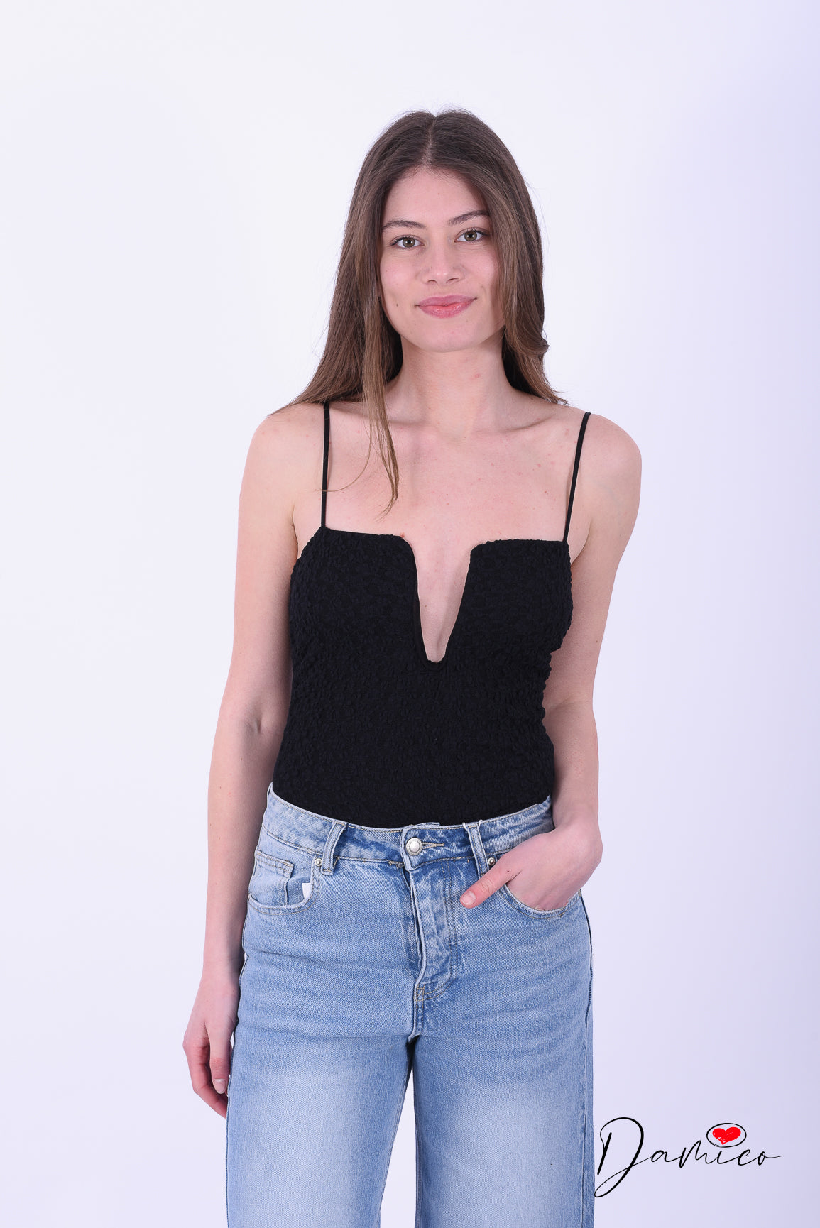 Body V rigida pizzo bubble