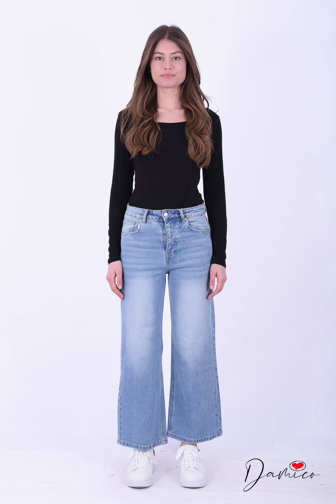 Jeans mom fit tasche rosa