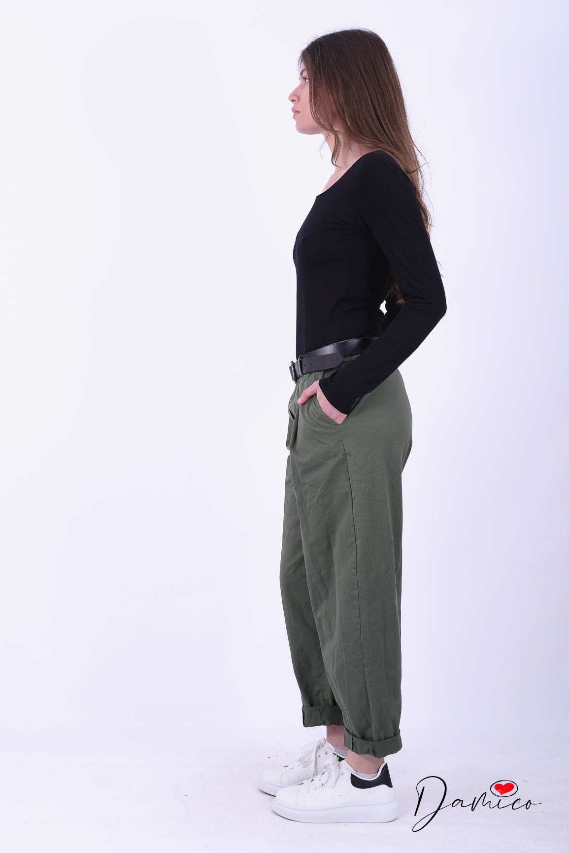 Pantaloni mom fit pinces