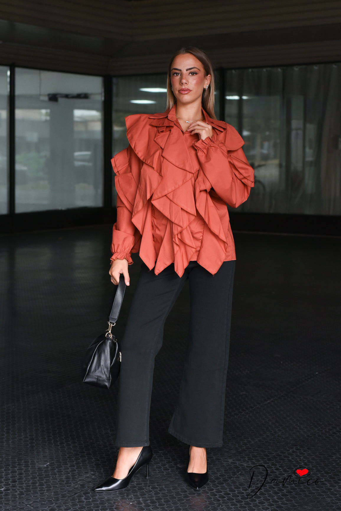 Camicia multivolant