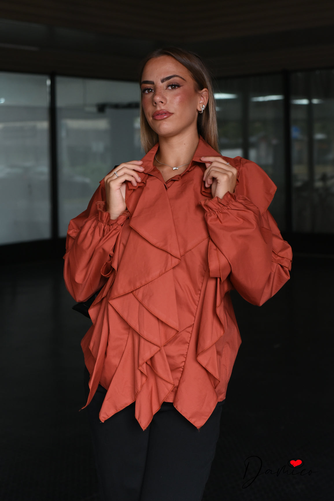 Camicia multivolant