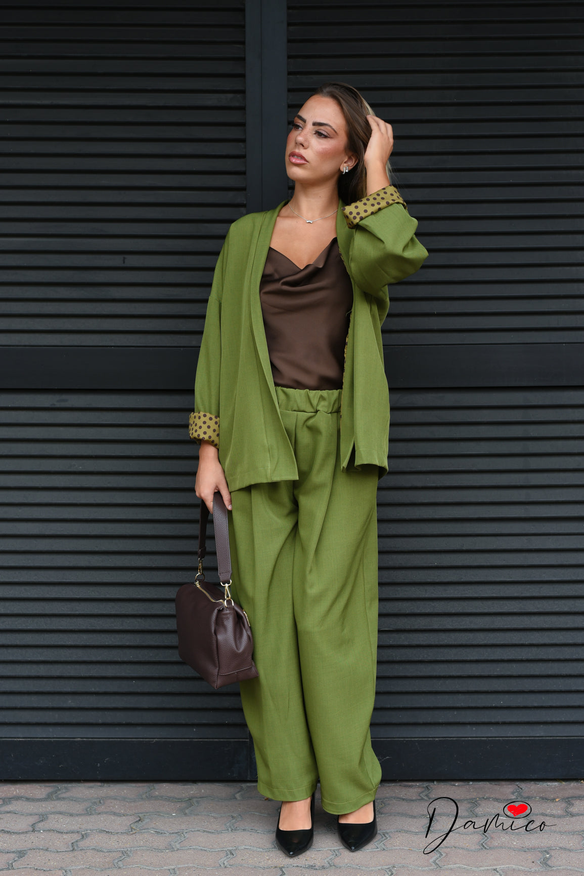 Cardigan aperto fodera pois