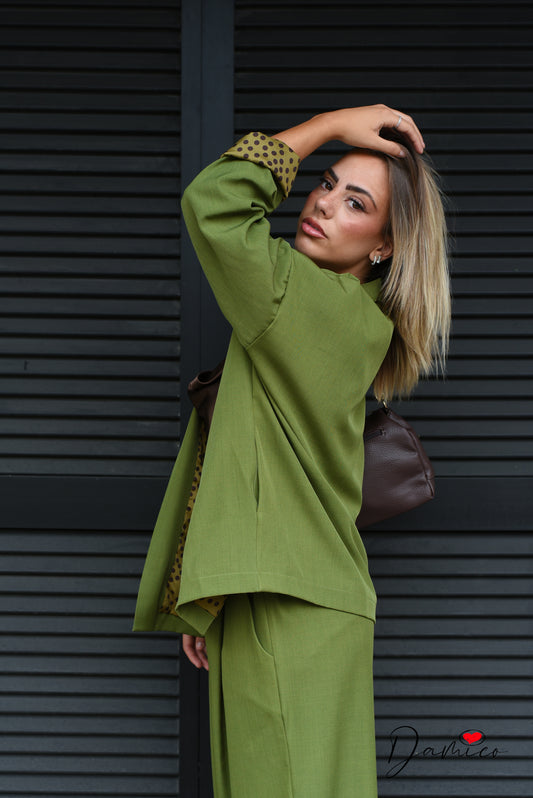 Cardigan aperto fodera pois
