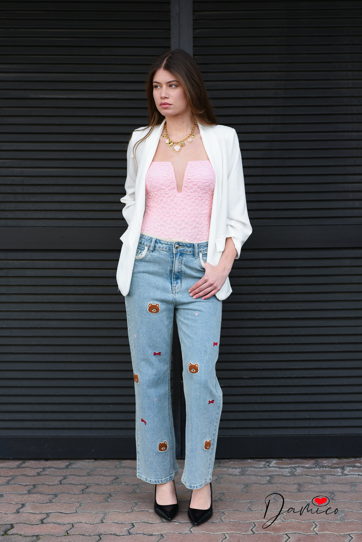 Body V rigida pizzo bubble