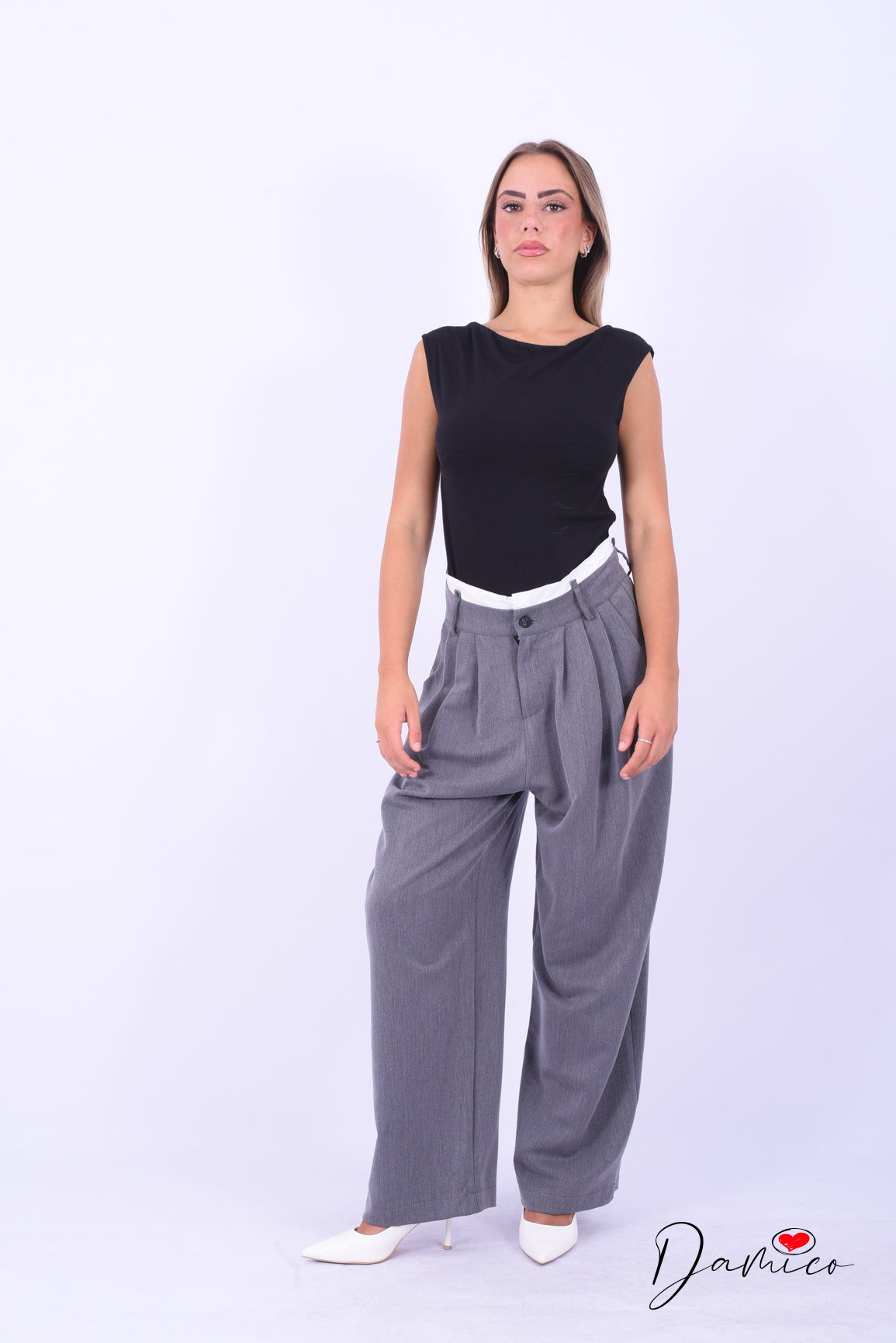Pantaloni sartoriali shirt details