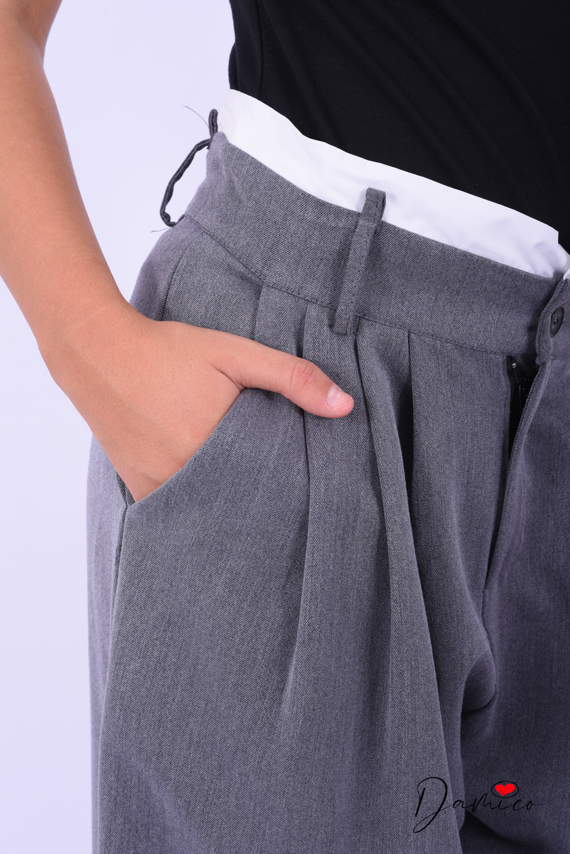 Pantaloni sartoriali shirt details