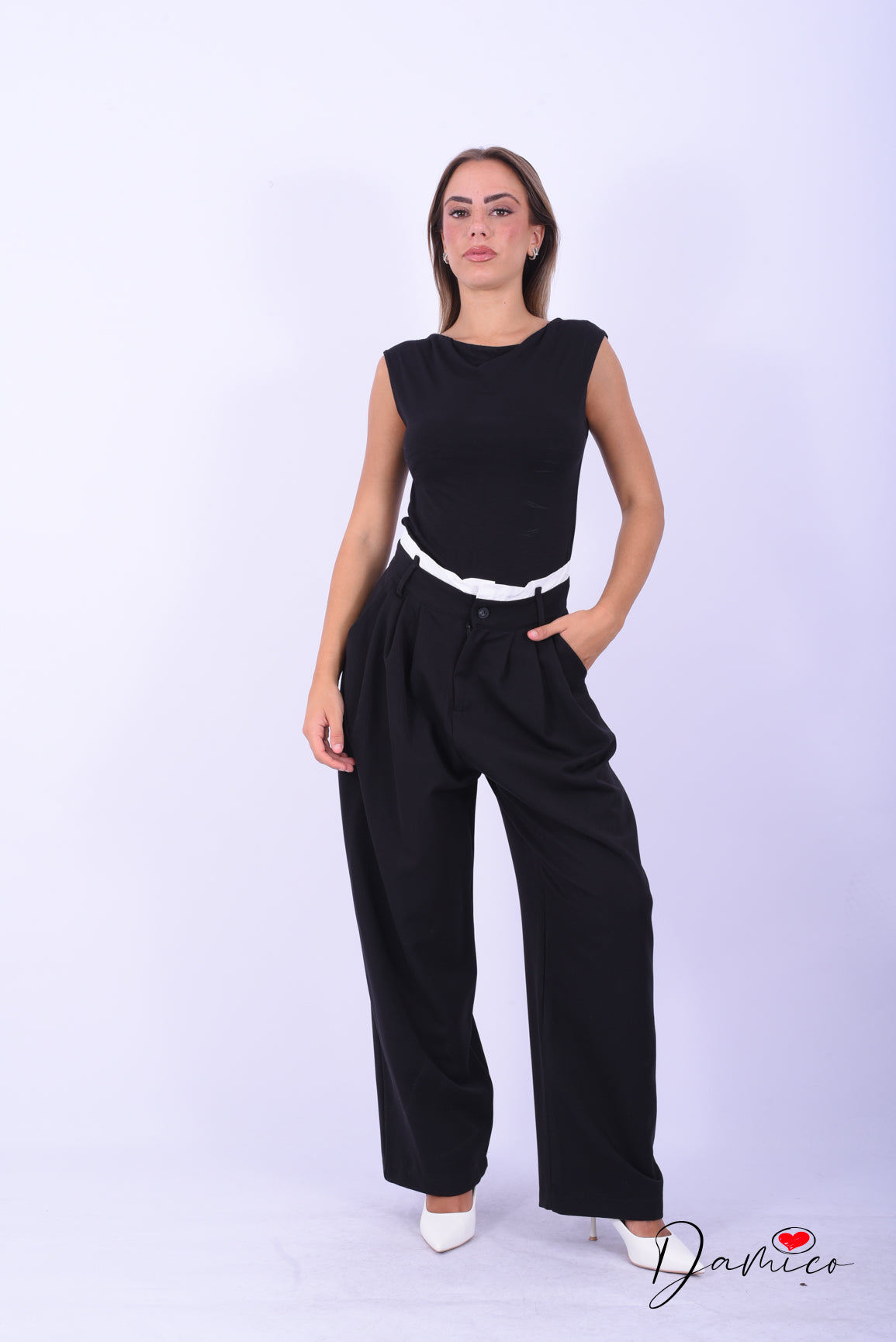 Pantaloni sartoriali shirt details