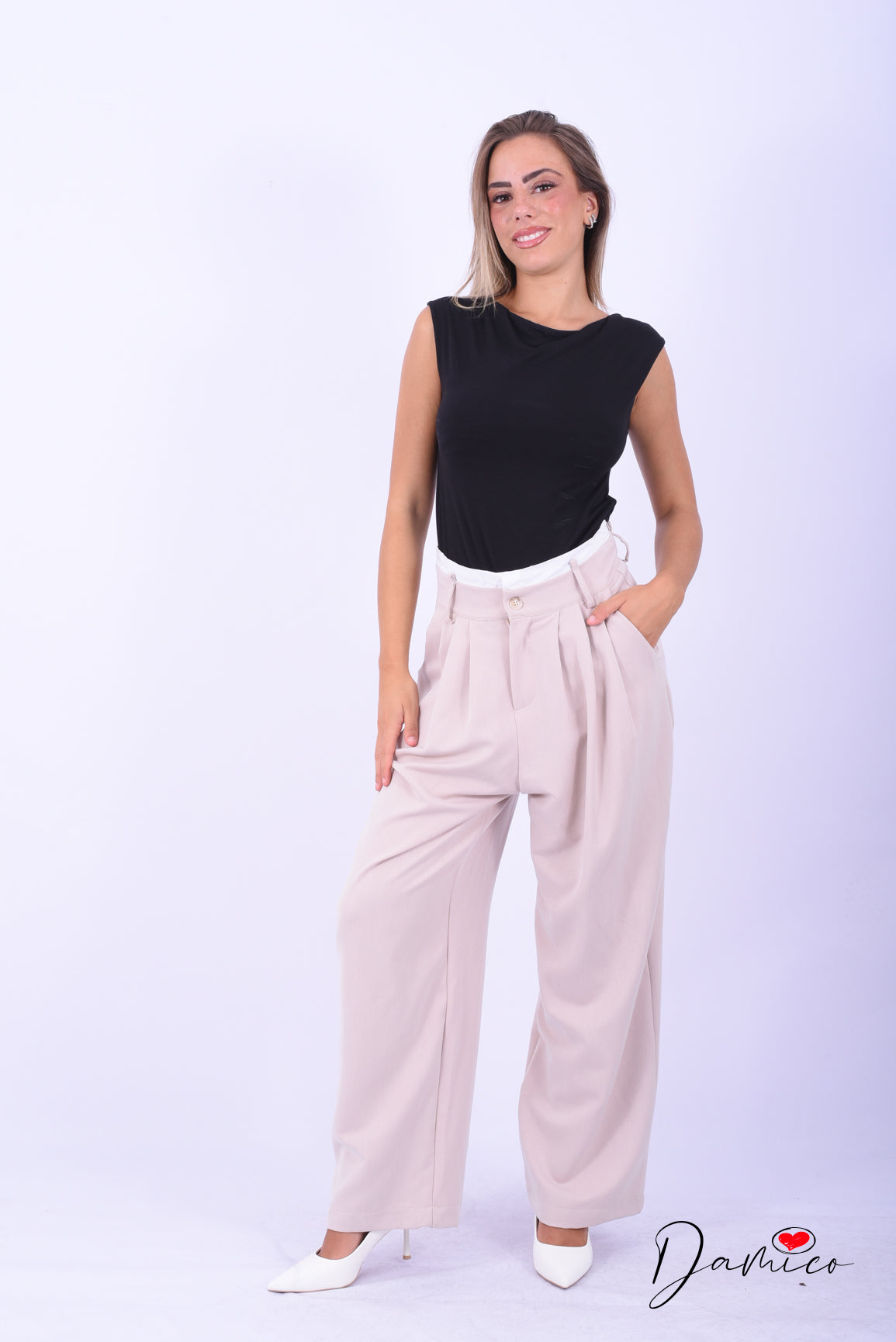 Pantaloni sartoriali shirt details