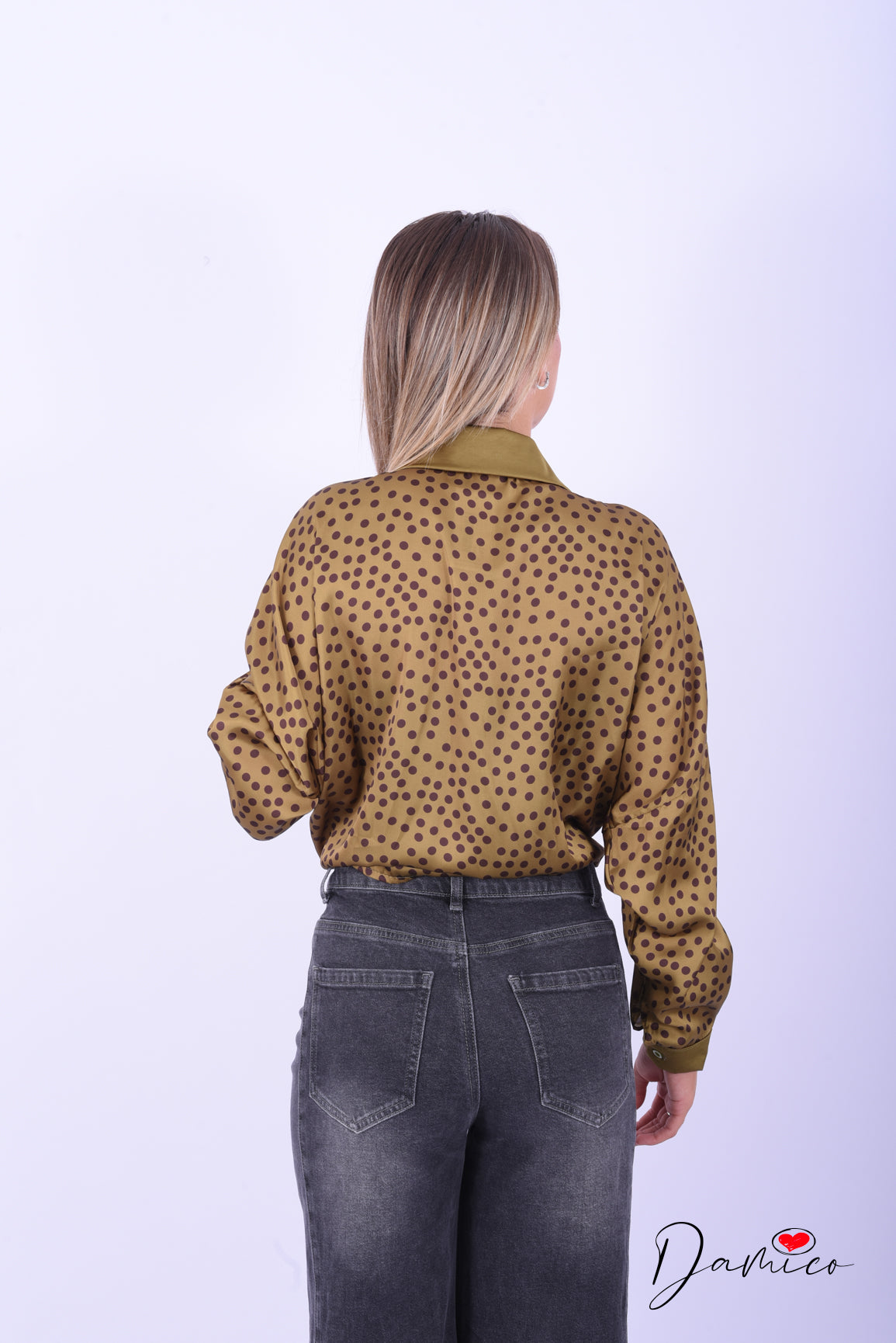Camicia satin pois