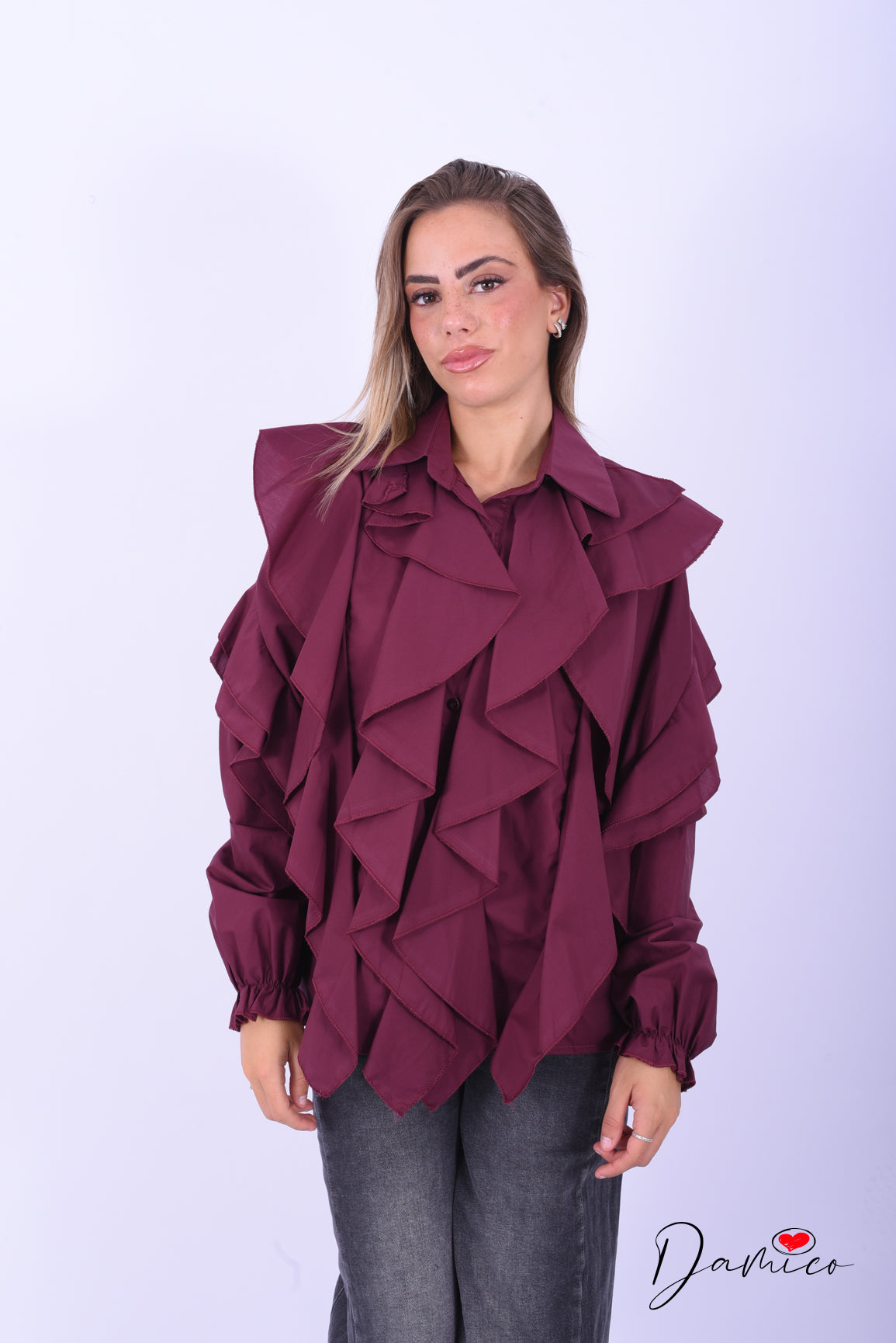 Camicia multivolant
