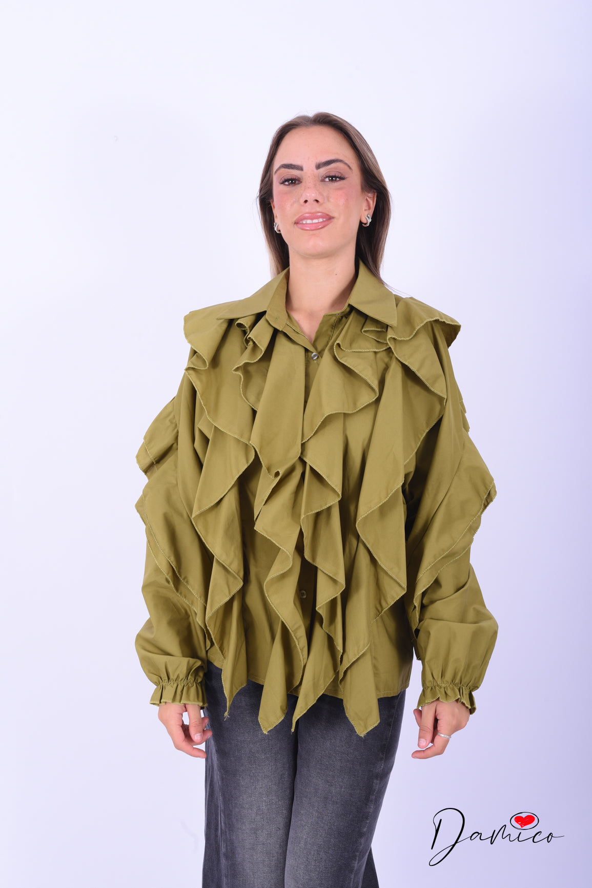 Camicia multivolant